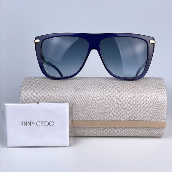 NEW JIMMY CHOO SUVI/S PJP08 Dark Blue Gradient Women Sunglasses - Picture 3 of 11